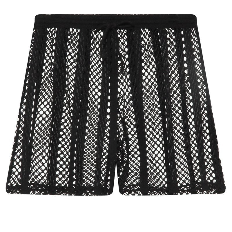 Striped Hoodie Mesh Suit | dmunderwear detail image 7