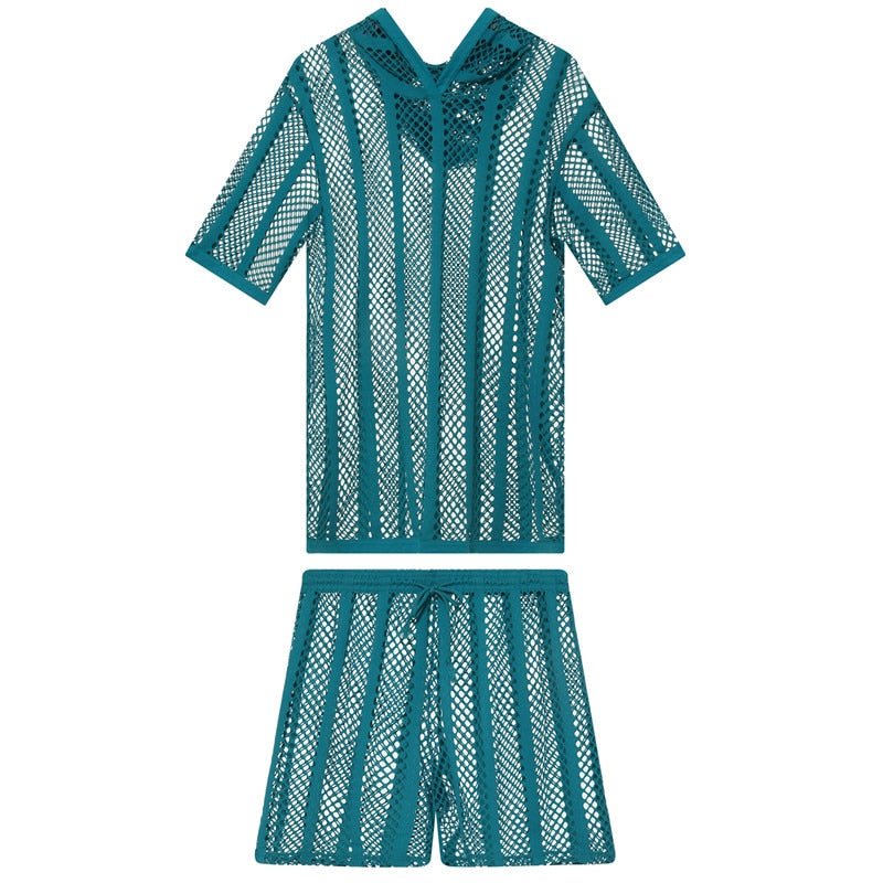 ORVLS Striped Hoodie Mesh Suit | dmunderwear detail image 19