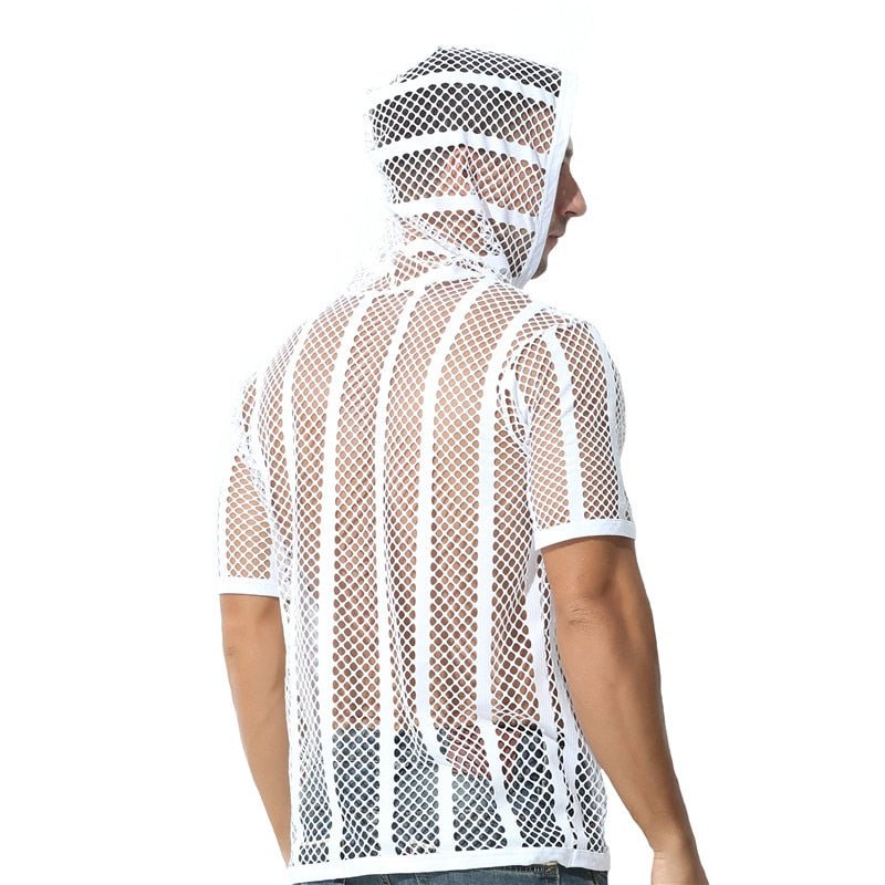 ORVLS Striped Hoodie Mesh Suit | dmunderwear detail image 9