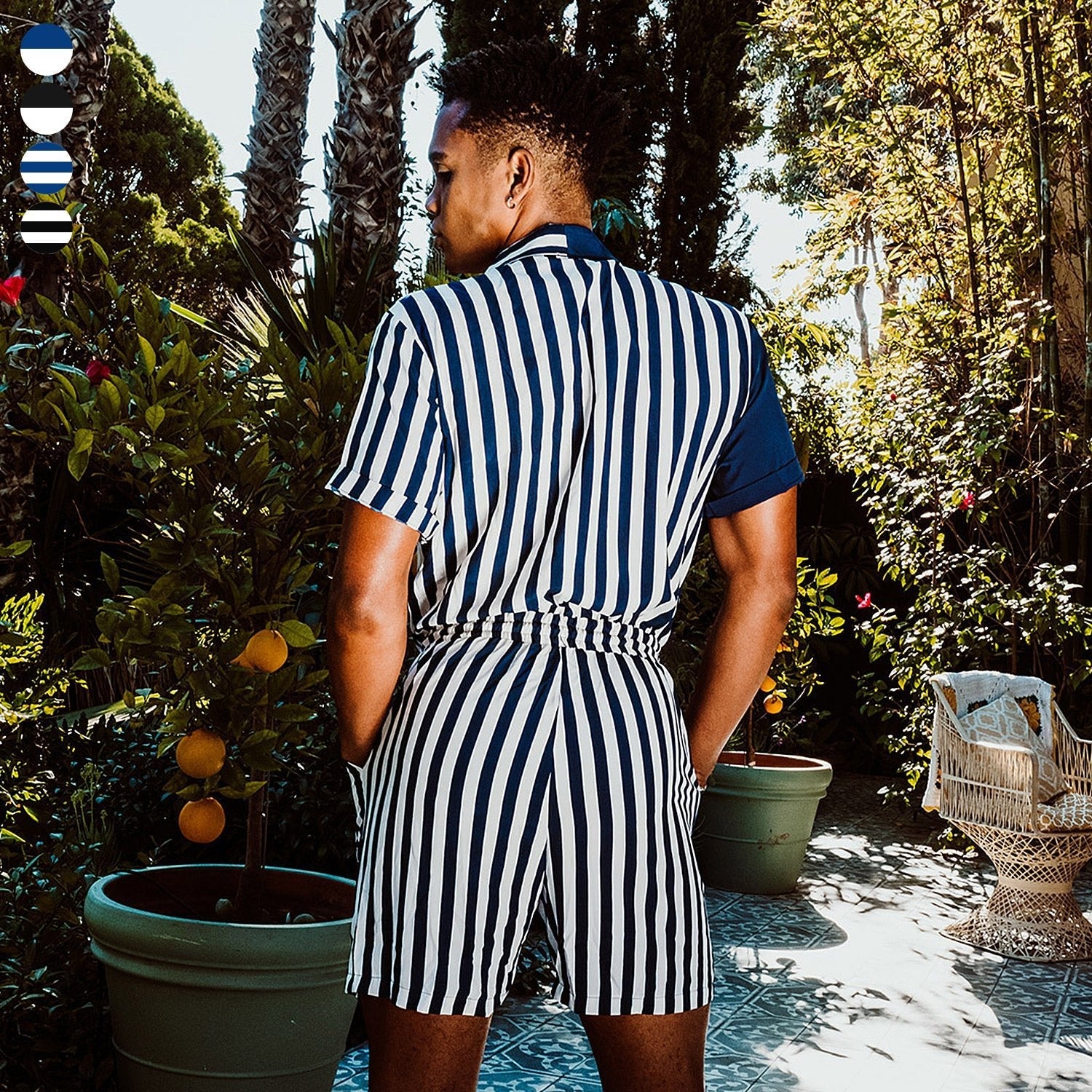 Striped Onesie Romper | dmunderwear detail image 2