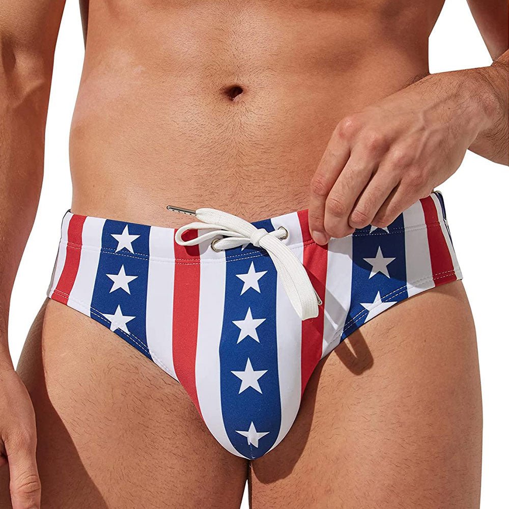 Striped Patriotic Swim Briefs | dmunderwear product image 3