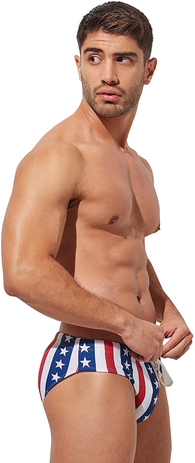 Striped Patriotic Swim Briefs | dmunderwear product image 5
