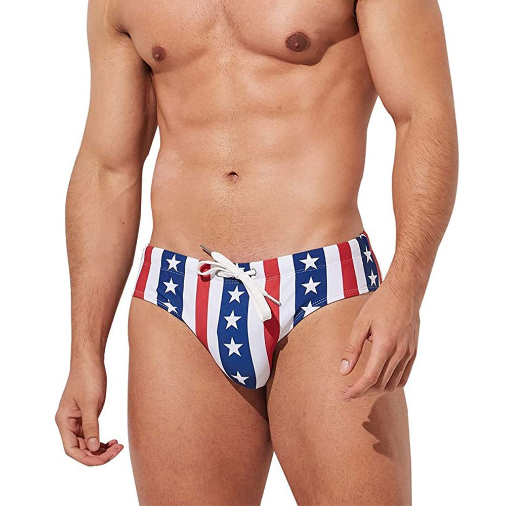 ORVLS Striped Patriotic Swim Briefs | dmunderwear