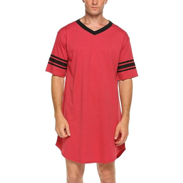 Striped V-neck Nightshirt | dmunderwear variant image