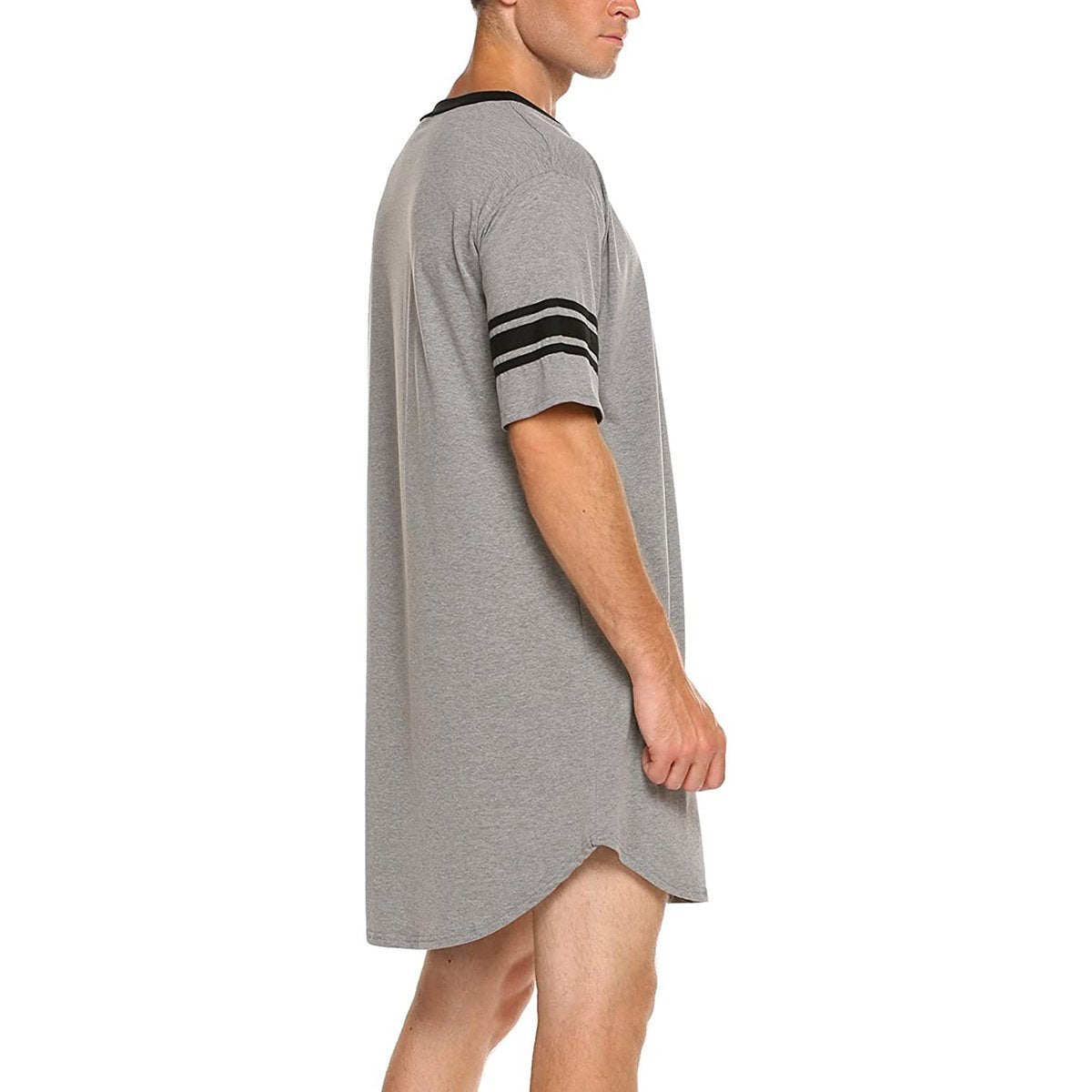 Striped V-neck Nightshirt | dmunderwear detail image 4