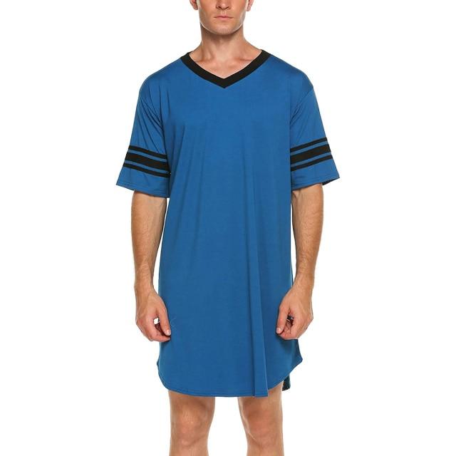 Striped V-neck Nightshirt | dmunderwear detail image 5