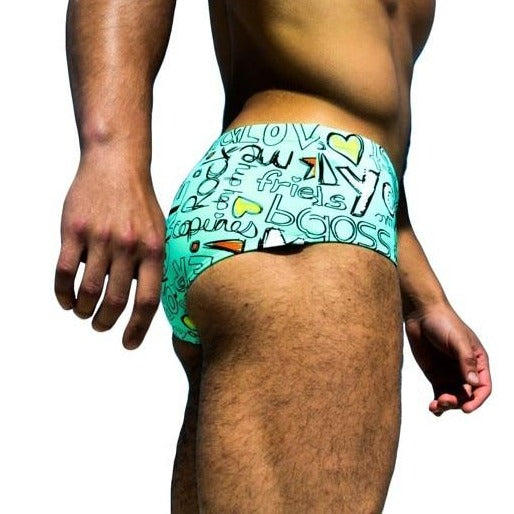 Taddlee Shout Out Swim Trunks | dmunderwear detail image 4
