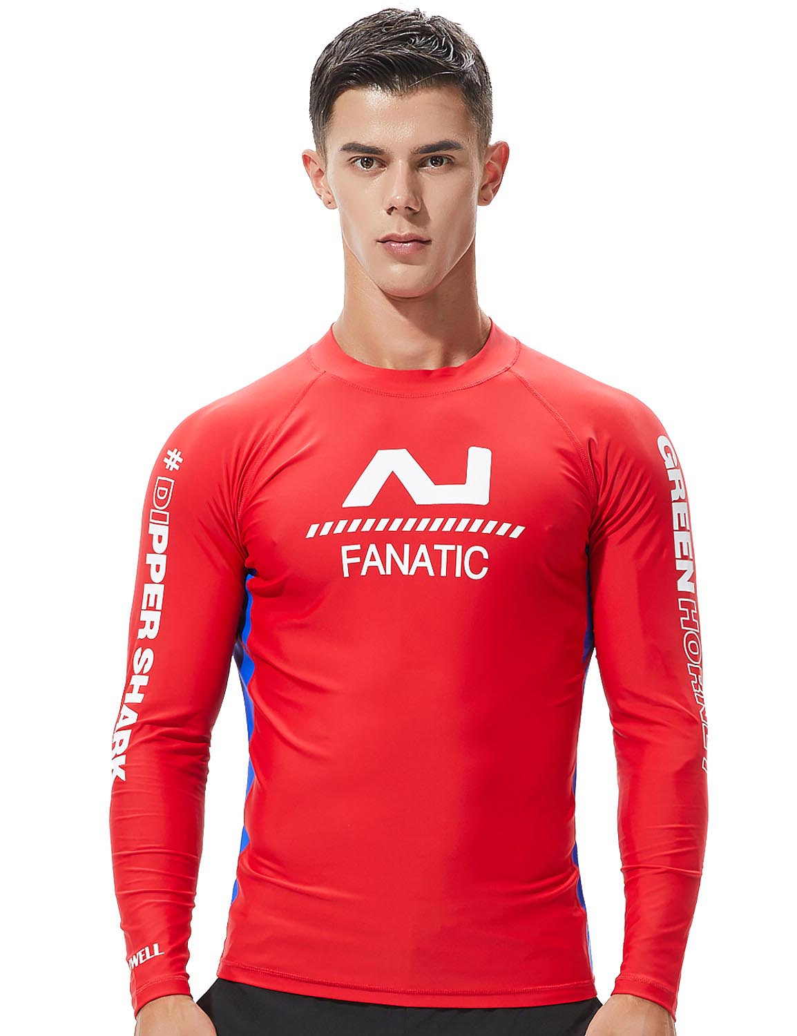 TAUWELL Men's Long Sleeve Rash Guard Surfing Shirt 8801 | dmunderwear detail image 6