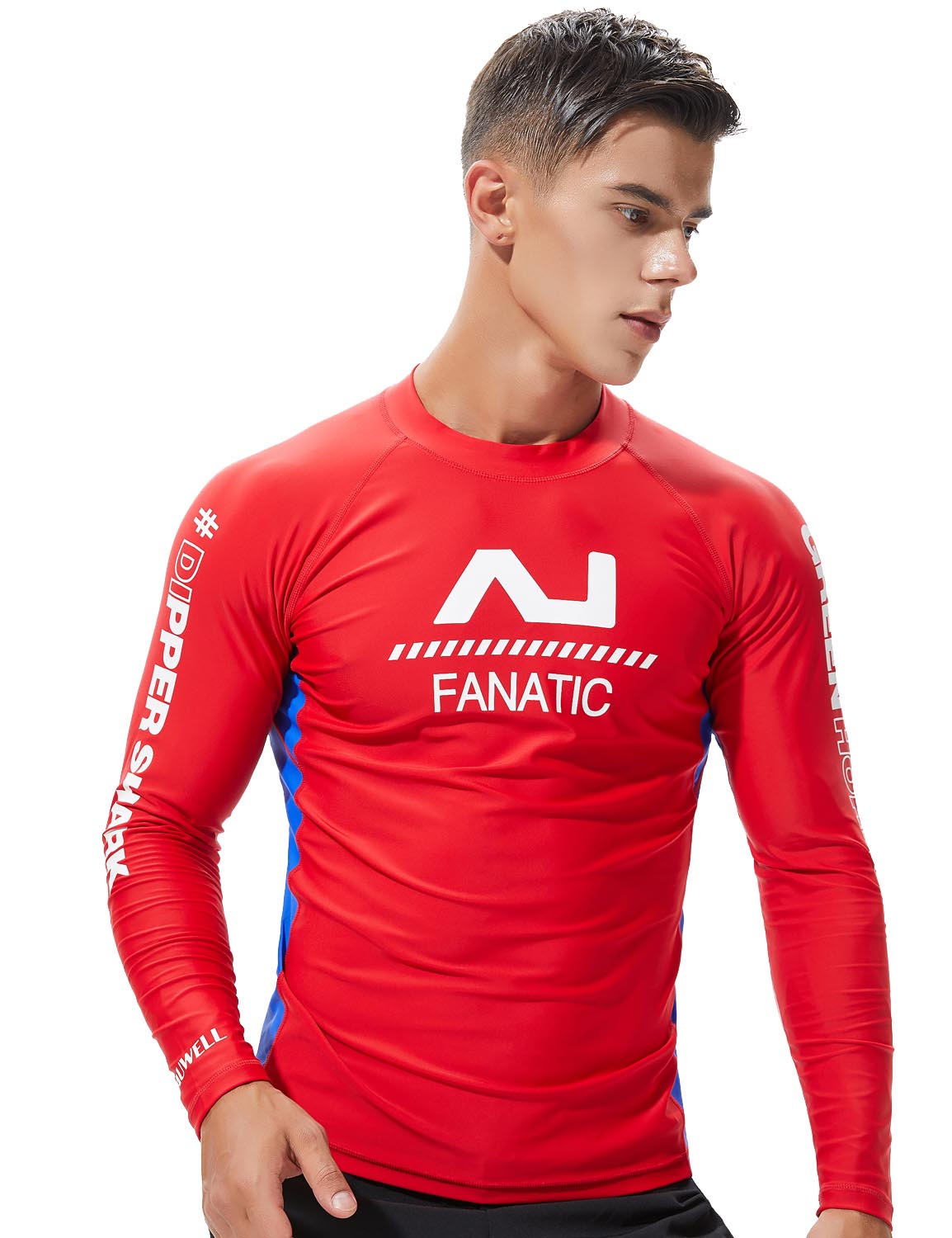TAUWELL Men's Long Sleeve Rash Guard Surfing Shirt 8801 | dmunderwear detail image 9