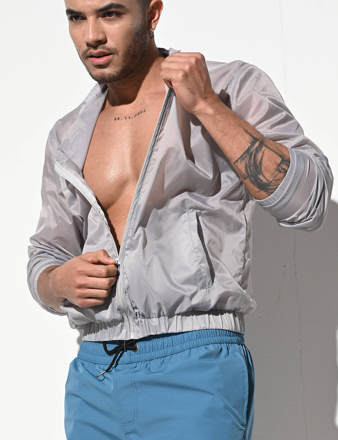 Thin Long Sleeve Jacket B7242 | dmunderwear variant image
