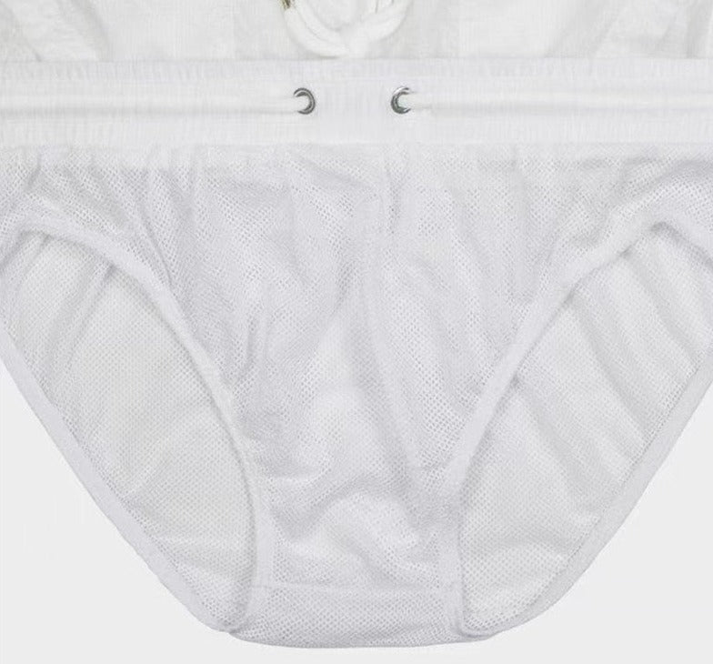 ORVLS Transparent Pocketed Board Shorts | dmunderwear detail image 4