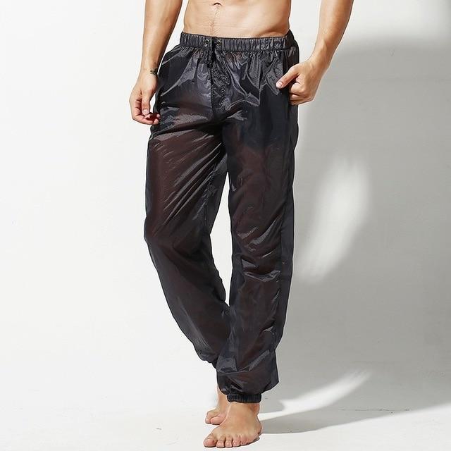 Transparent Racing Stripe Sleeveless Hoodie + Pants | dmunderwear detail image 7
