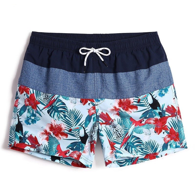 Floral Tri-toned Board Shorts | dmunderwear