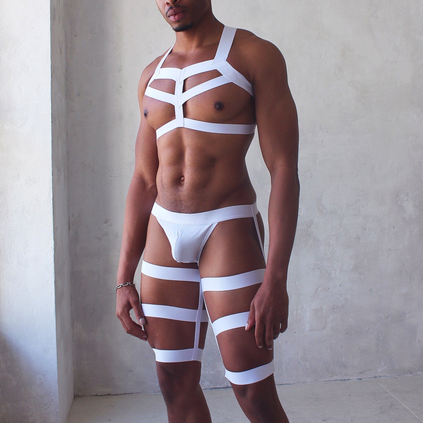 Triple Elastic Harness with Briefs | dmunderwear