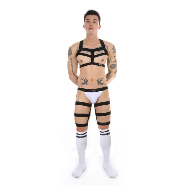 Triple Elastic Harness with Briefs | dmunderwear detail image 9