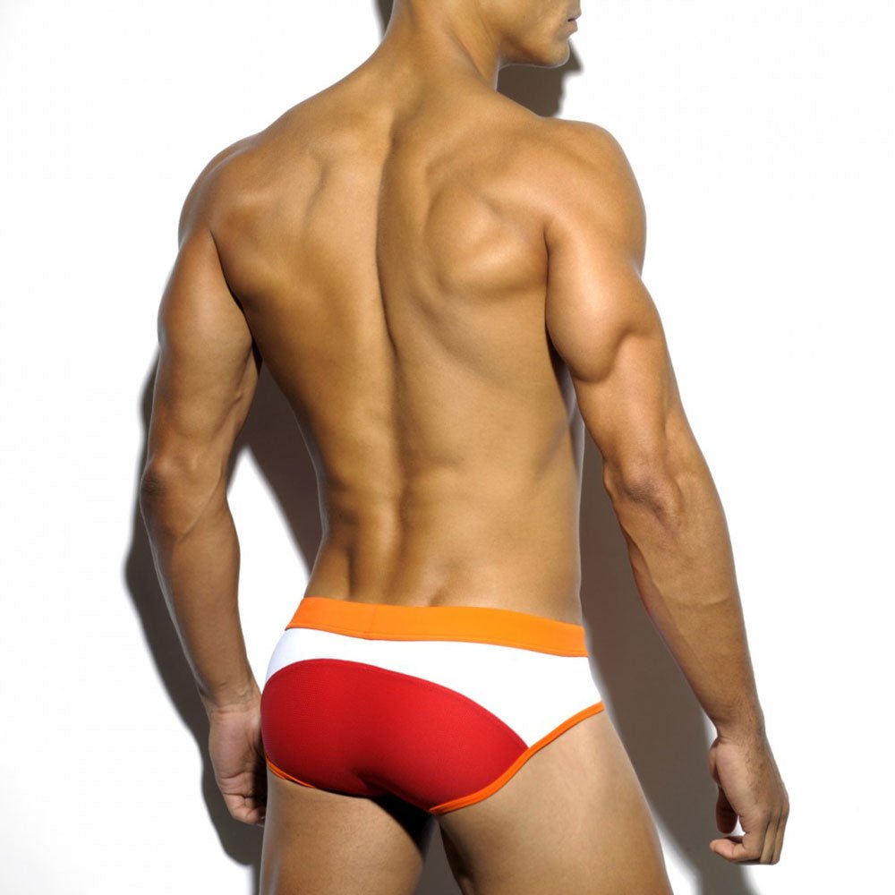 Two Color Bold Swim Briefs | dmunderwear detail image 12