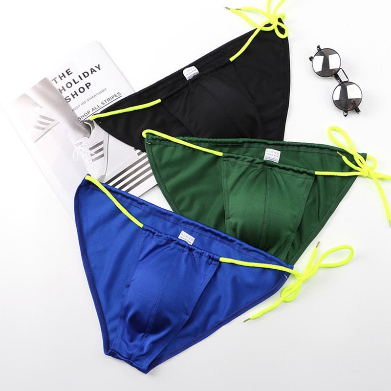 Two Toned Bowtie Bikini Swim Briefs | dmunderwear detail image 10
