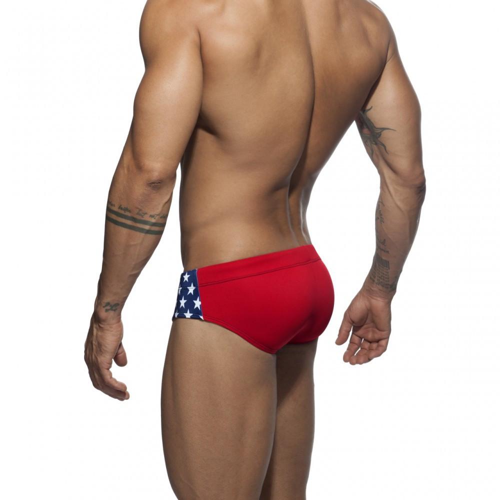 Two Toned Bowtie Stars Swim Briefs | dmunderwear detail image 6