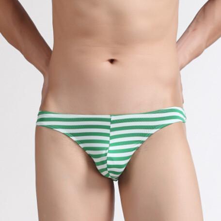 Ultra Skinny Colorful Striped Thong | dmunderwear detail image 6