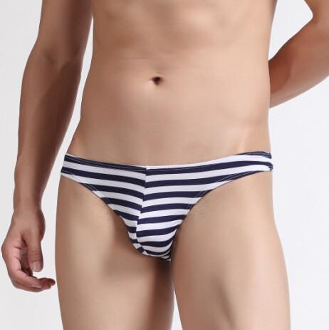 Ultra Skinny Colorful Striped Thong | dmunderwear detail image 8
