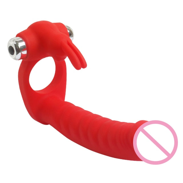 Vibrating Double Penetration Dildo | dmunderwear variant image