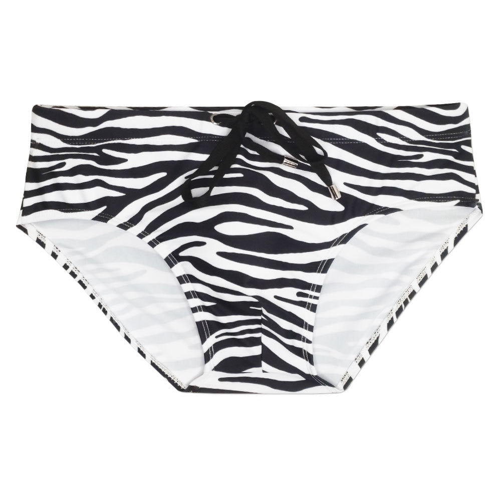 White Leopard Swim Briefs | dmunderwear detail image 4
