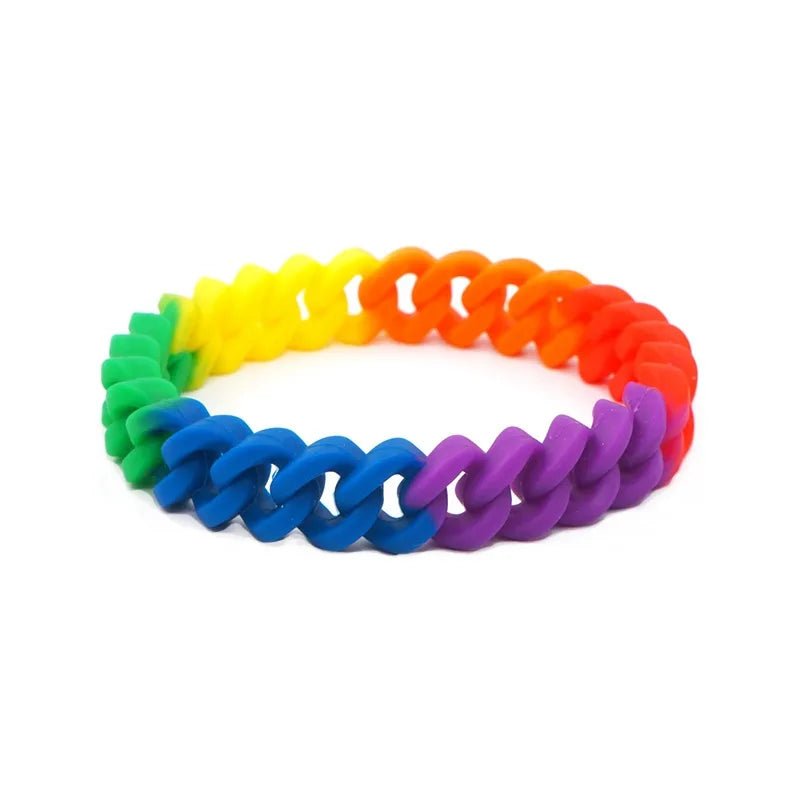ORVLS Woven Silicon Rainbow Bracelet | dmunderwear