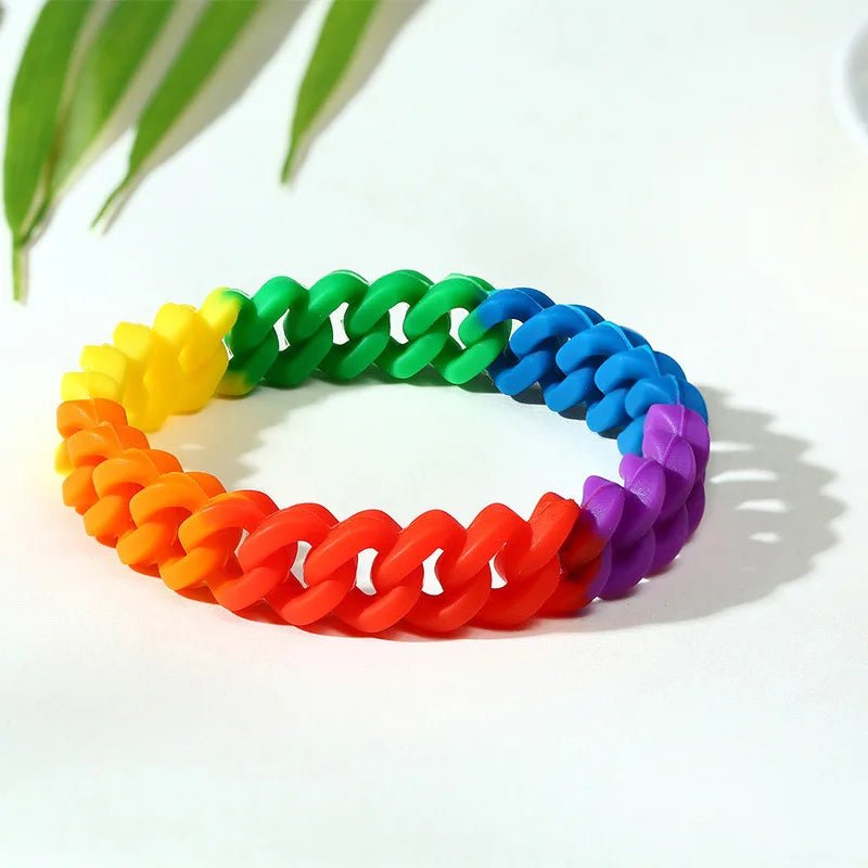 ORVLS Woven Silicon Rainbow Bracelet | dmunderwear product image 3