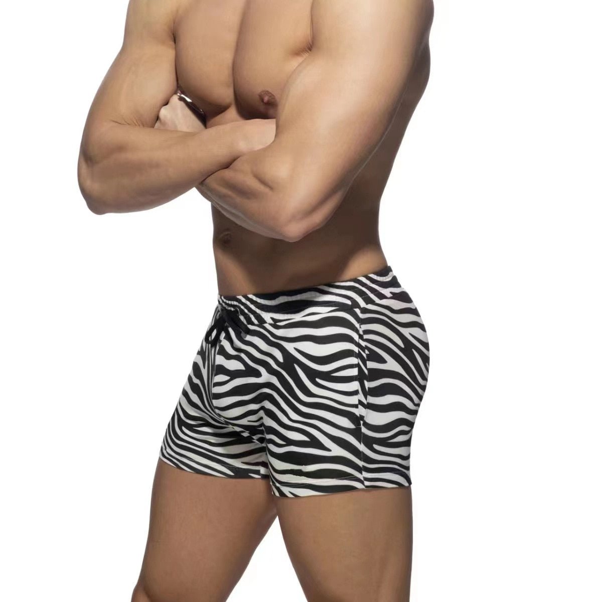 Zebra Print Swim Trunks | dmunderwear detail image 3
