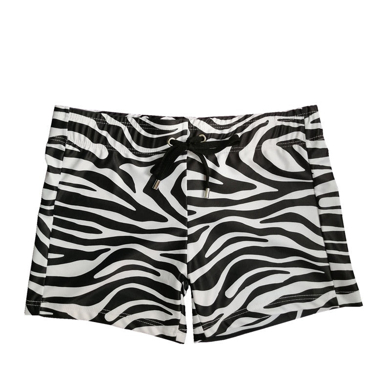 Zebra Print Swim Trunks | dmunderwear detail image 4