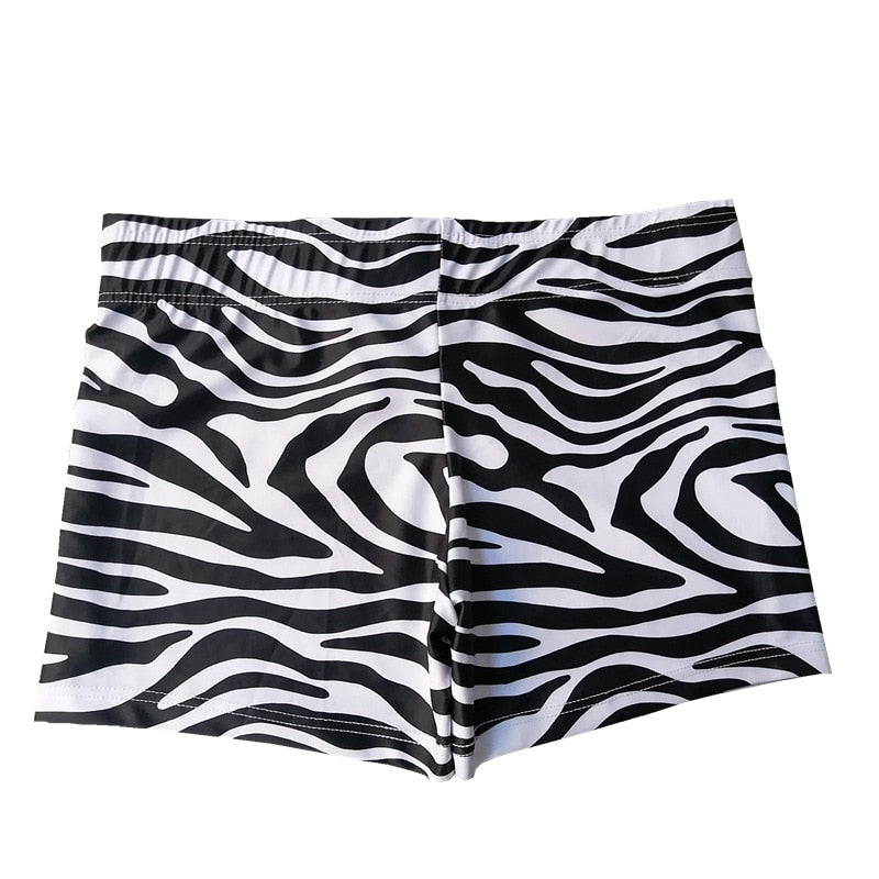 Zebra Print Swim Trunks | dmunderwear detail image 5
