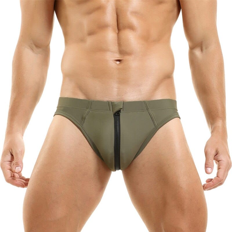 Zipper Fly Swim Briefs | dmunderwear detail image 4