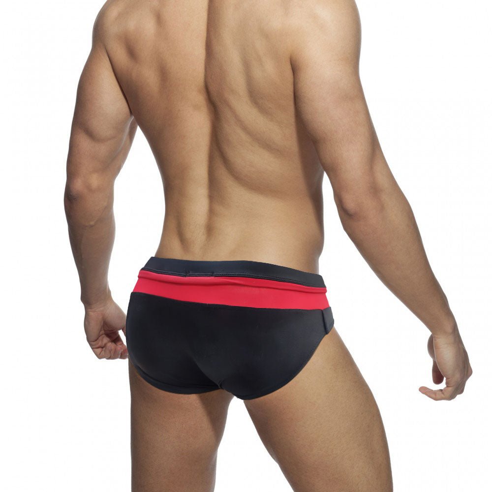 Zippered Bowtie Swim Briefs | dmunderwear detail image 8
